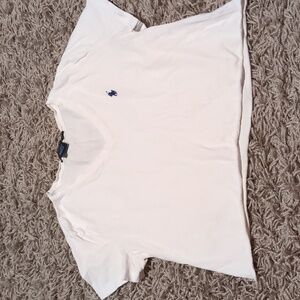 ⭐ 2/$20 Ralph Lauren White Cropped V-neck T-shirt 👕